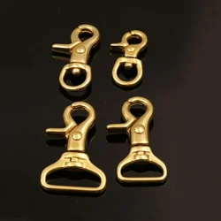 1x Solid Brass Trigger Clips Swivel Eye Bolt Snap Hook Lobster Clasps for Leather Craft Bag Strap Belt Webbing Pet Rope Leashes