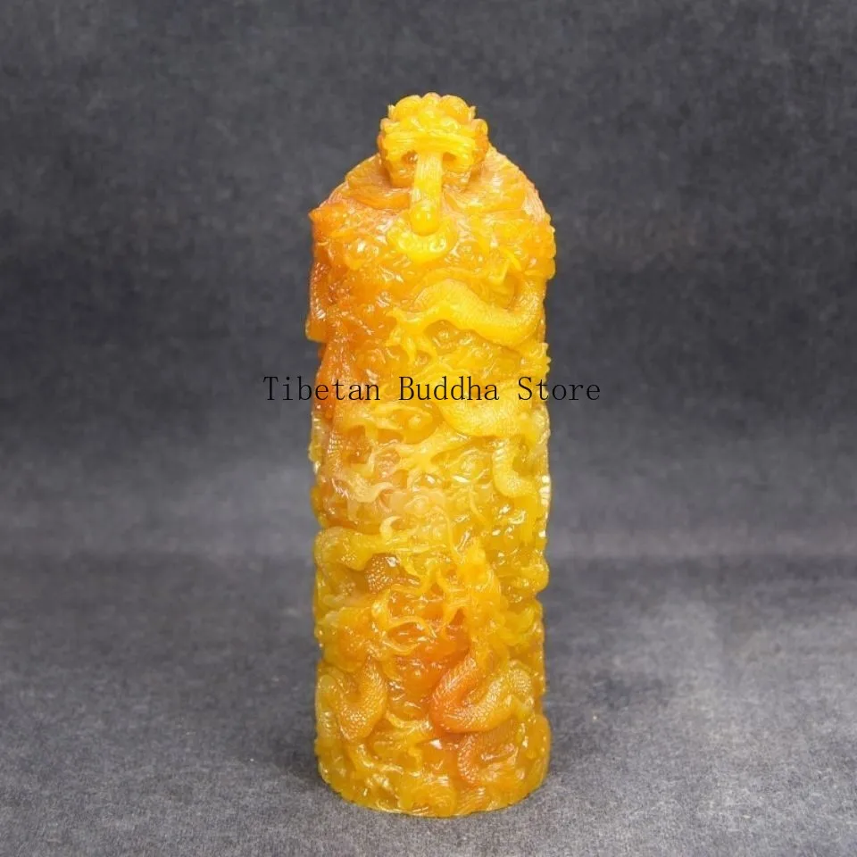 Calligraphy Decor Chinese Art Ornament Carved Dragon Seal Shoushan Stone Stamp