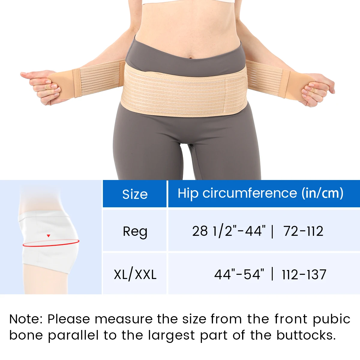 VELPEAU Sacroiliac SI Joint Hip Belt for Lower Back Lumbar Sciatica Pain Pelvic Support Belt Anti-slip and Unisex for Men Women