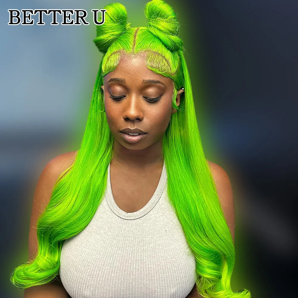 

Human Hair Body wave 13X6 Lace Front Pre-Stretched Wig Transparent Lace Front Wig Green 13x4 High Gloss Wig 250 Density