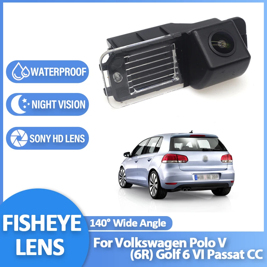 

HD CCD 1080P 140° FishEye Vehicle Rear View Camera For VW For Volkswagen Polo V (6R) Golf 6 VI Passat CC Car Reverse Camera