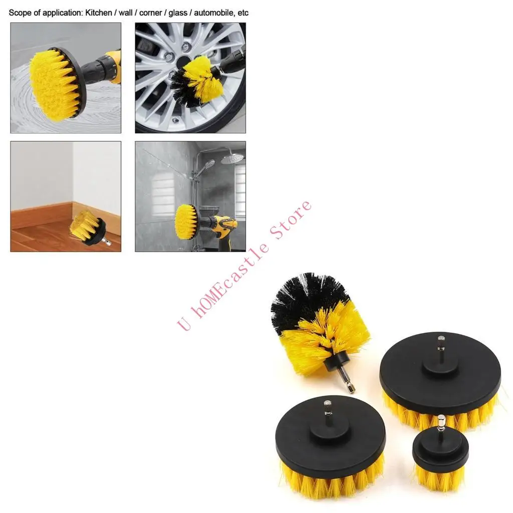 

63HF Круглые пластиковые щетки для скруббера Набор щеток для электрической дрели для автомобиля, кухни, ванной комнаты