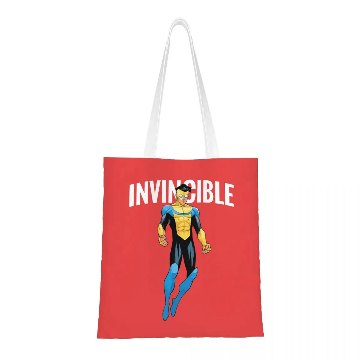 TV Series Invincible Mark Grayson  Shopping Bags Girls Canvas The Tote Bag Folding Women Shoulder Tote Travel Handbag
