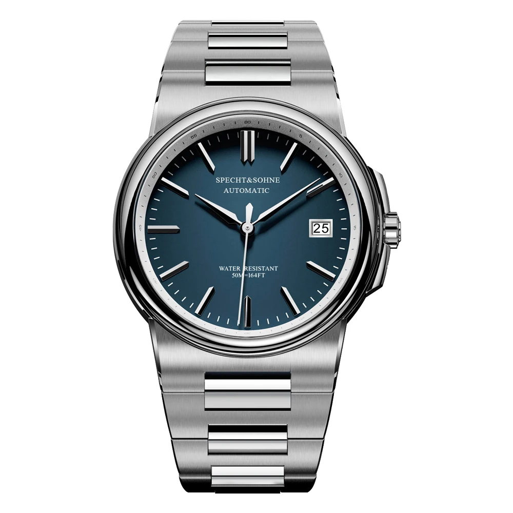 specht&sohne Neue hochwertige specht & sohne uhr 38mm automatische mechanische uhren saphirglas edelstahl reloj hombre wasserdicht 3