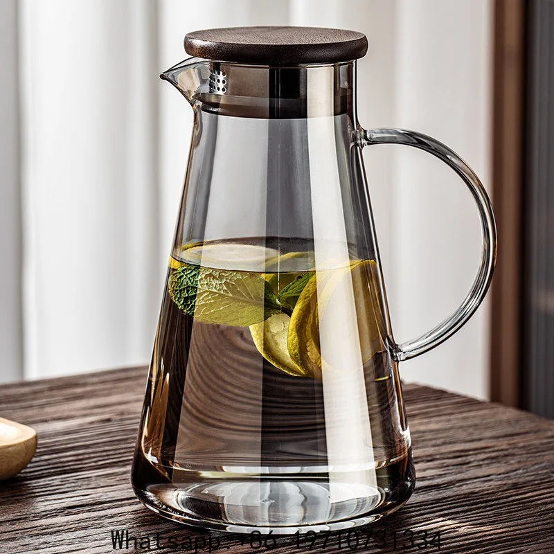 Cold kettle glass high temperature resistant household food grade high borosilicate large capacity brewing tea juice  water cup