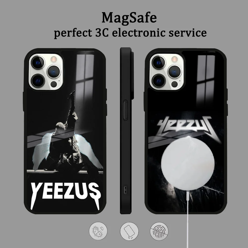 Fashion Brand Y-YEEZYI-I Phone Case For IPhone 16 15 14 13 12 11 Pro Max Plus Mini Magsafe Mirror Wireless Magnetic Cover