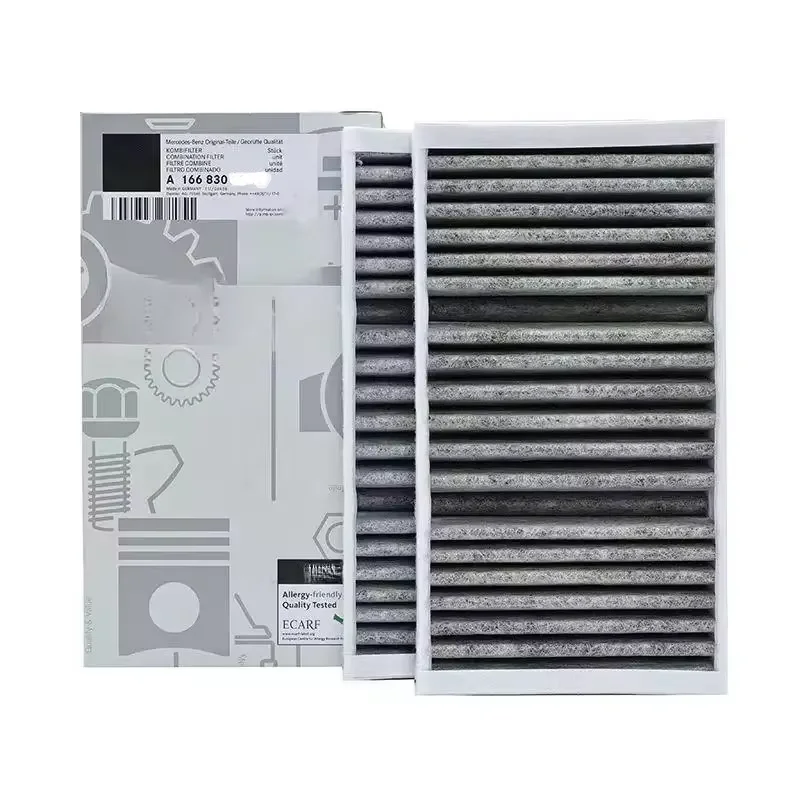 2Pcs A1668307201 Car Cabin Filter Air Conditioner For Mercedes Benz X166 W166 GL350 400 450 GLE250d GLE300 320 GLS500 ML Coupe