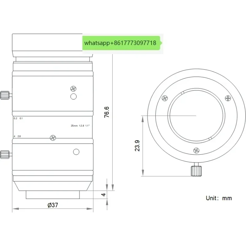 

MVL-KF2528M-12MPE 25mm 1.1 inch 12 million pixel C-port industrial lens