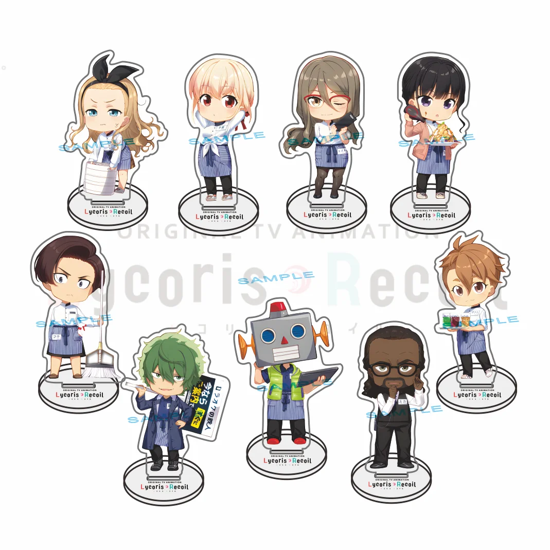 Anime Lycoris Recoil Inoue Takina Nishikigi Chisato Kurumi Acrylic Stand Keychain Model Plate Ornaments Related Products Gift