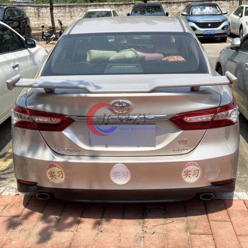 ل 2018 -2023 تويوتا كامري لمعان أسود JDM TRD نمط الخلفي غطاء صندوق السيارة الخلفي الجذع الجناح سبويلر طقم الجسم اكسسوارات السيارات #5