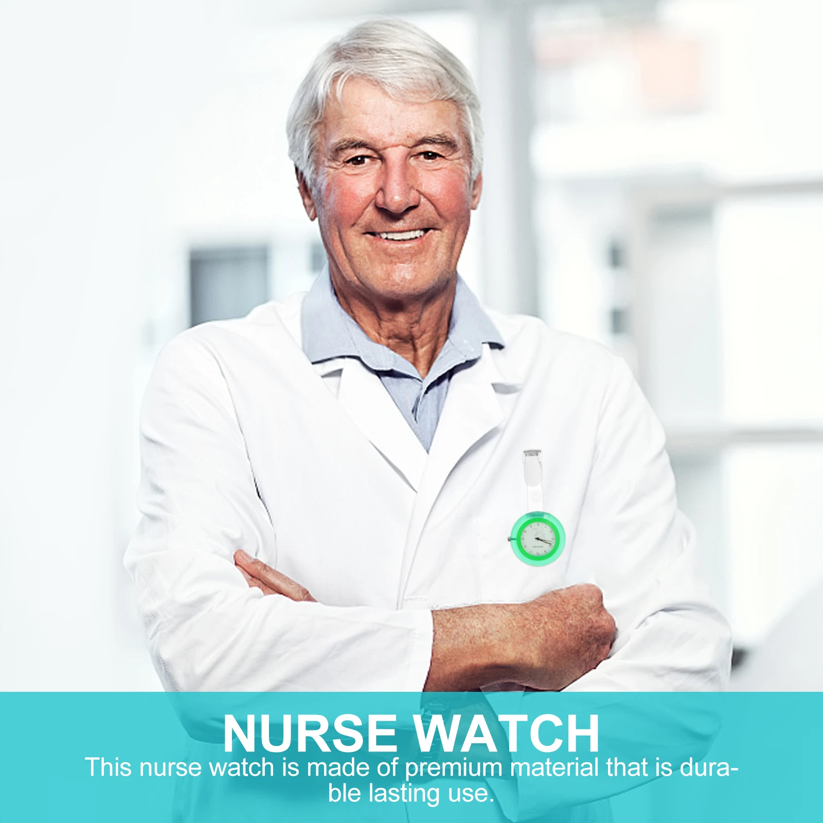 Quartz Nurse Watch Clip Type Pocket Hanging Chest Glass Mirror Durable Beautiful Practical Professional Technology Stable Firm