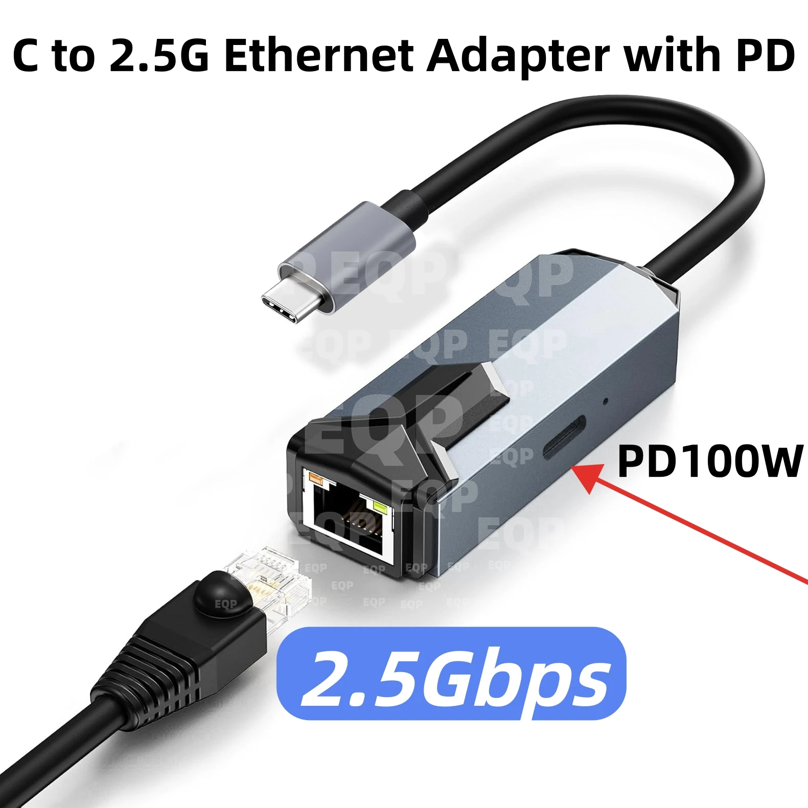 

USB C to 2.5 Gbps Ethernet Adapter with PD Power for Laptop, Type-C to RJ45 Network Card Converter (Thunderbolt 4/3 Compatible