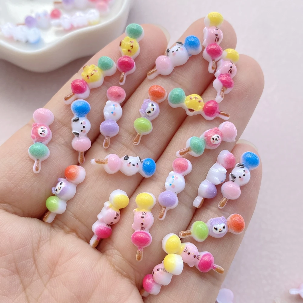 50 Stuks Hars Kawaii Mini cartoon animal lollipop Steentjes Beeldjes Nail Art Haarspeld Diy Plakboek Accessoires Ambachten