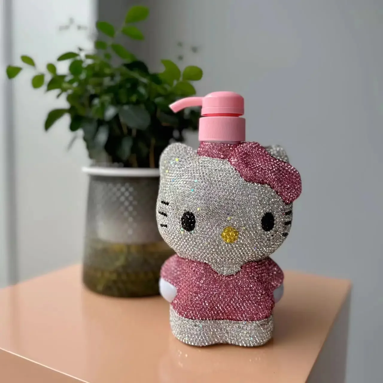 Kawaii Sanrio Hello Kitty Bottle for Shower Shampoo Hand Empty Storage Toiletries Accessories Gift for Girls Women Home Decor