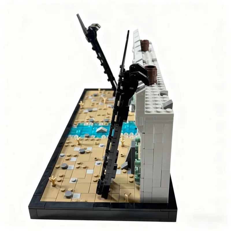 1006 stücke MOC Helms Tiefe Die Schlacht Wand Ringe Modell Bausteine Architektur Spielzeug Weihnachten Geschenke Kreative Ziegel Bildung