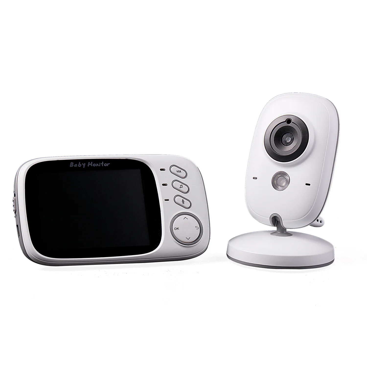 

3.2 inch IPS Screen Video Baby Monitor 2 Way Talk Zoom Baby Nanny Security Camera VOX Mode Temperature Monitoring Babysitter
