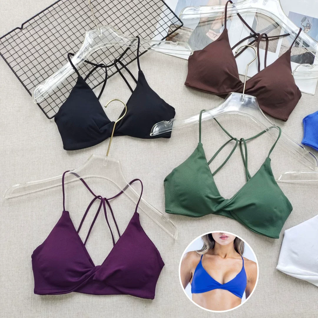 Aliexpress Women's Push Up High Support Sports Bra New Front Twist Spaghetti Strap for Yoga Gym Running - Aliexpress Deal