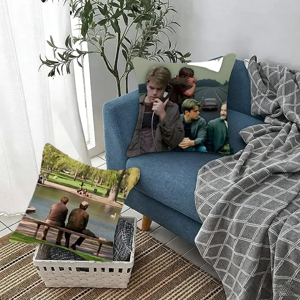 Classic movie Good Will Hunting Cushion Cover Fluffy velvet Nordic style plush Living room sofa decorative