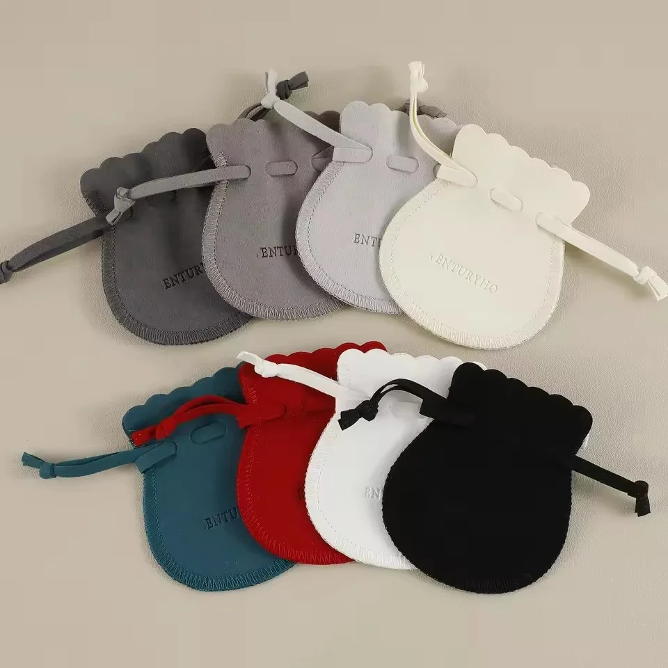 

Custom Logo Microfiber Gift Bags, Drawstring Bags, For Jewelry, Perfume, Eyelashes, Cosmetics, Any Size