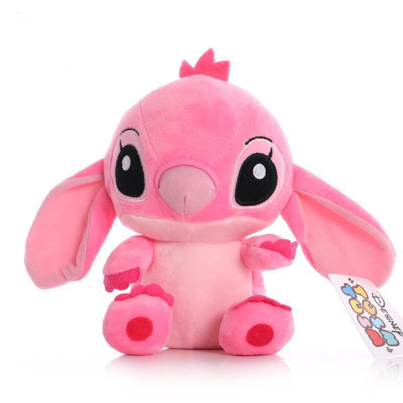 Nouveau dessin animé Disney bleu rose point poupées en peluche Anime jouets Lilo et point 20CM Stich peluche jouets en peluche cadeau de noël pour les enfants