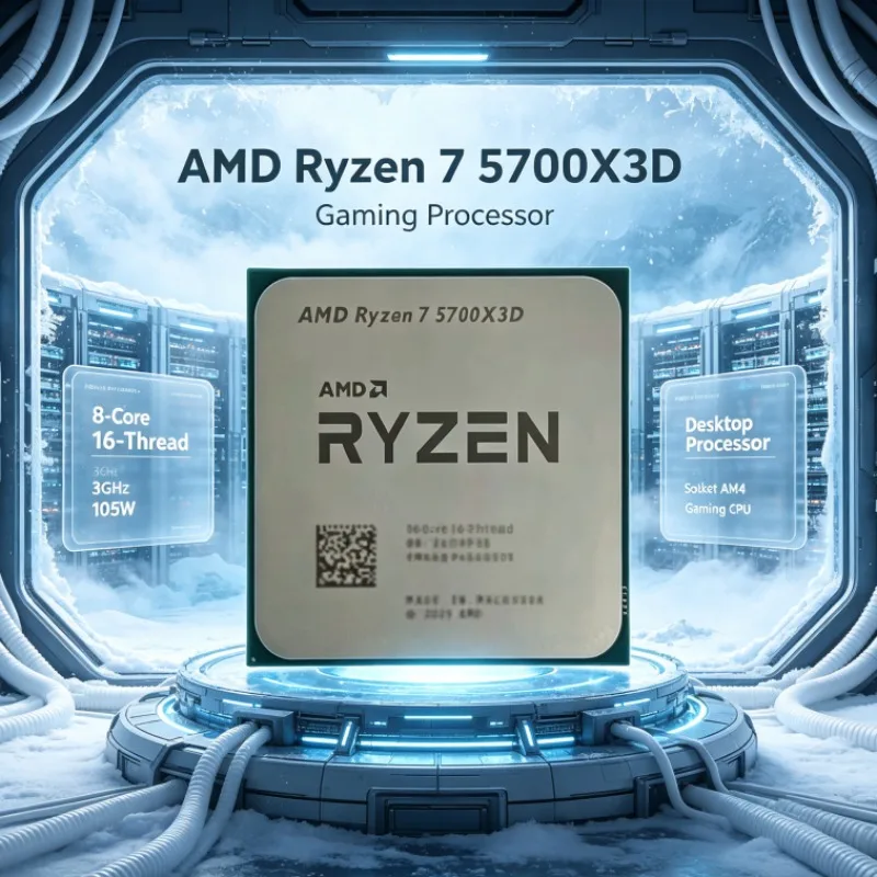 AMD R7 5700X3D Ryzen 7 Desktop Computer Processor 8 Cores 16 Threads 3.0GHz 105W AM4 DDR4 CPU