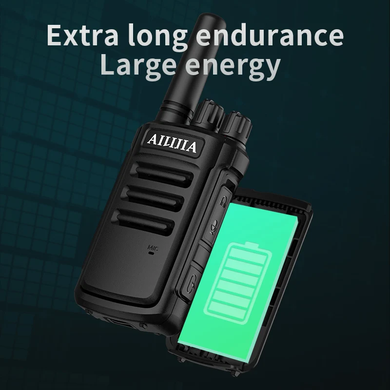 Mini Walkie Talkie Ailijia Q3 Portable Two Way Radio Comunicador   One Key Decoding Automatic Frequency  Long Range  for Hotel