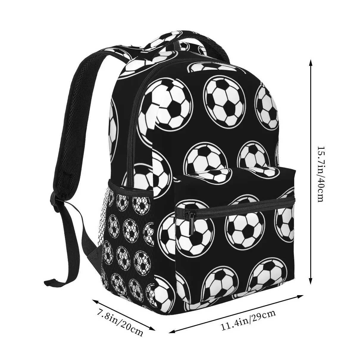 Soccer Ball Football Icon Backpacks Boys Girls Bookbag Children School Bags Cartoon Travel Rucksack Shoulder Bag Large Capacity