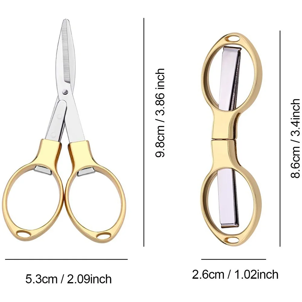 FLYSAND Fishing Line Scissor Portable Folding Safety Scissors Comfortable Zinc Alloy Grip Sharp Stainless Steel Safety Blade