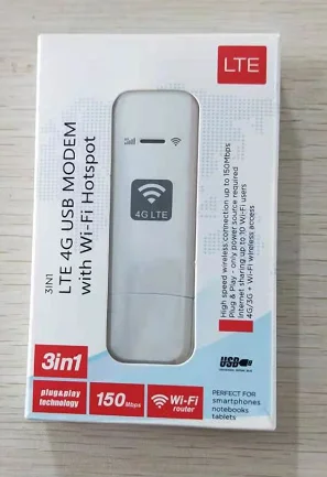 جهاز توجيه لا سلكي 4G LTE مزود بمنفذ USB للموبيل برودباند 150Mbps شبكة 5G مودم عصا بطاقة Sim نقطة اتصال محمولة مزودة بجيب واي فاي