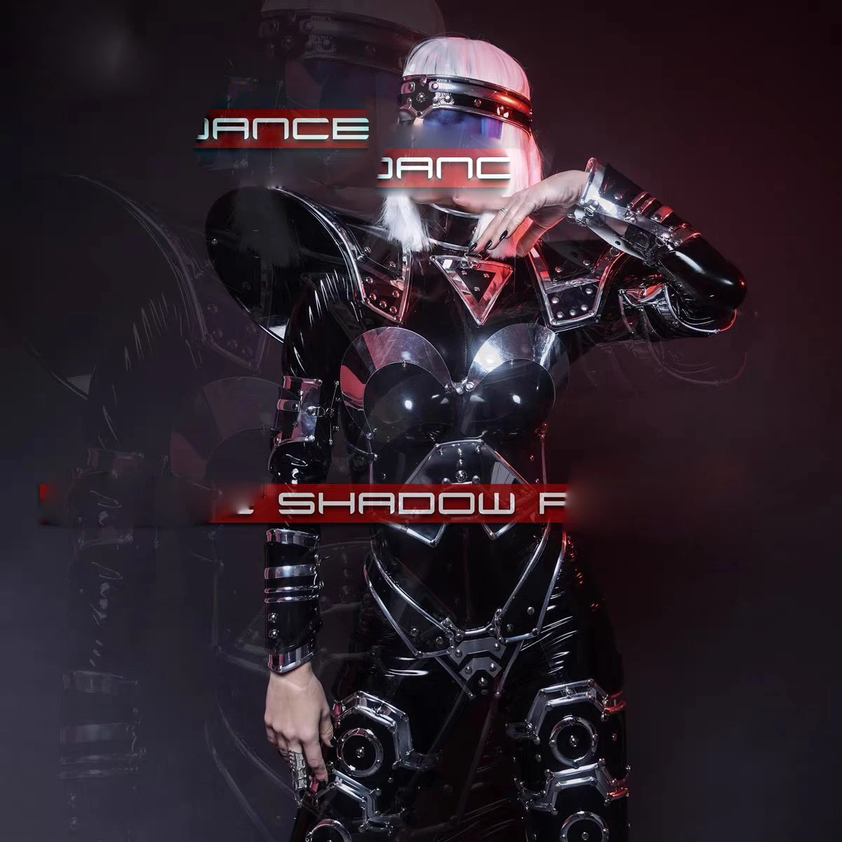 Show Nightclub party shop celebration cloth future armor technology space black shrug cyberpunk gogo hot Dance costume