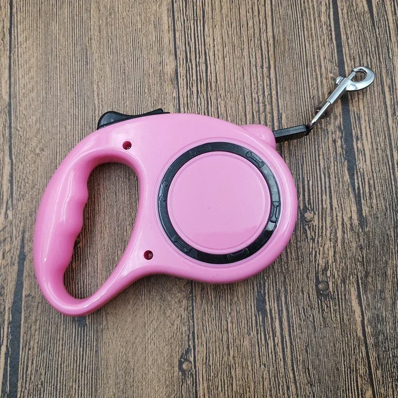 Cuerda telescópica automática retráctil de 3M/5M, correa rosa para perro, entrenamiento para cachorros, cuerda de tracción extensible, correas para caminar, Collar para perro Bel