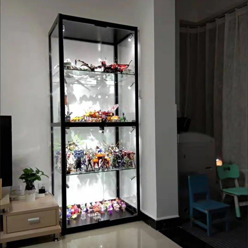 

Figure cabinet Glass display Household transparent cabinet Toy gift display cabinet Gundam model transparent display cab