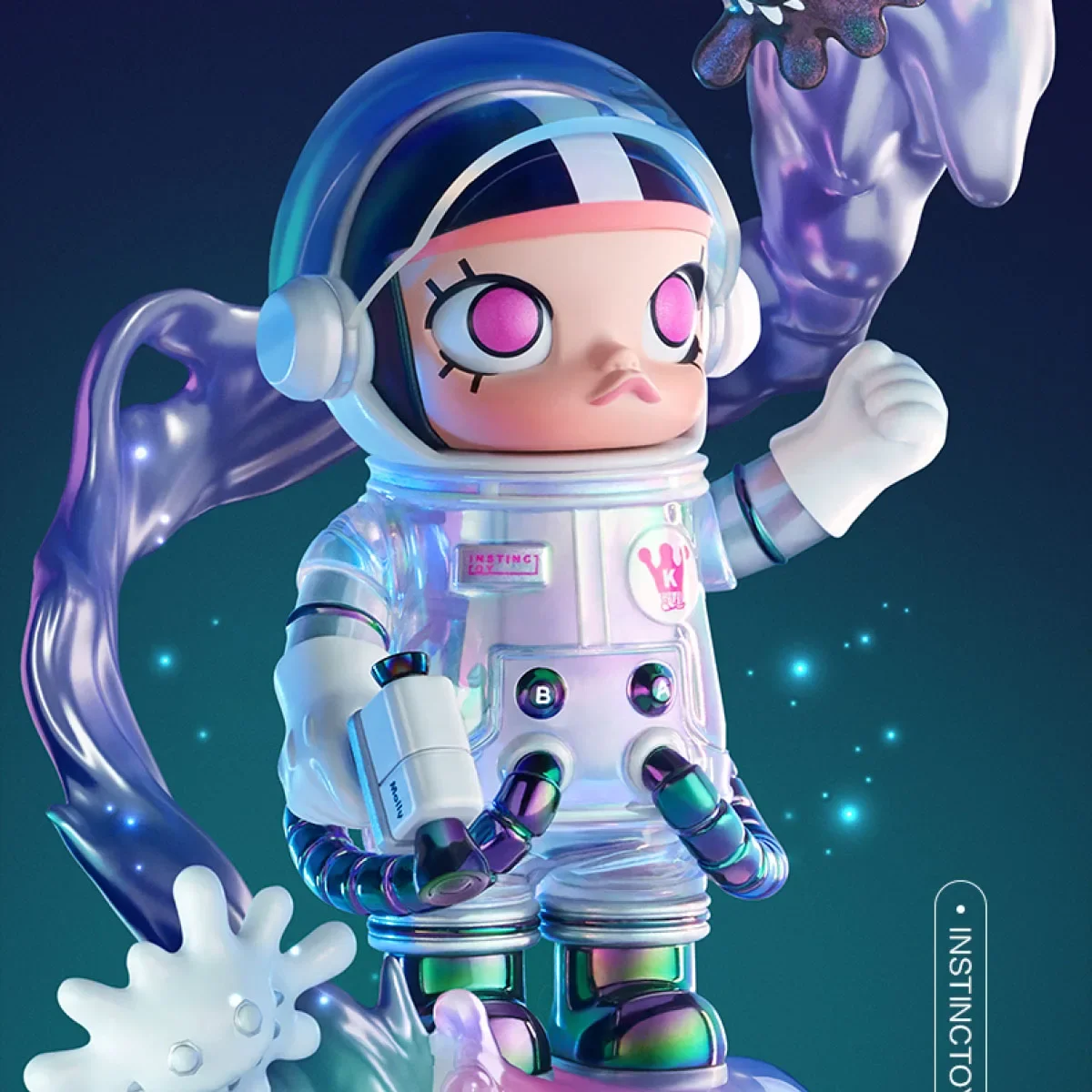 POP MART MEGA COLLECTIE 100% SPACE MOLLY SERIE Echte Blind Box Mystery Box Guess Bag Speelgoed Pop Leuke Anime Figuur Desktop