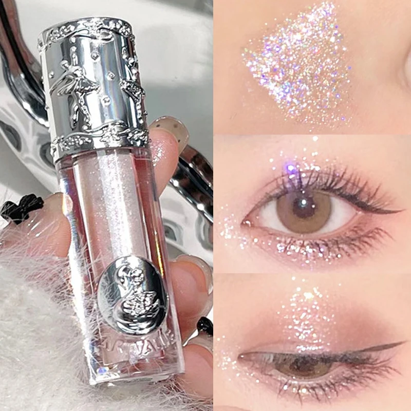 Pearlescent paillettes Liquid Eyeshadow Glitter Highlighter Eye Shadow Makeup Waterproof Shimmer Eyeliner sdraiato Silkworm Cosmetics