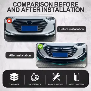 五段式前唇通用汽車前保險桿擾流板通用配件碳纖維外觀/亮黑色保護套件 6 最佳銷售 阿爾法羅密歐 147 唇 - №3