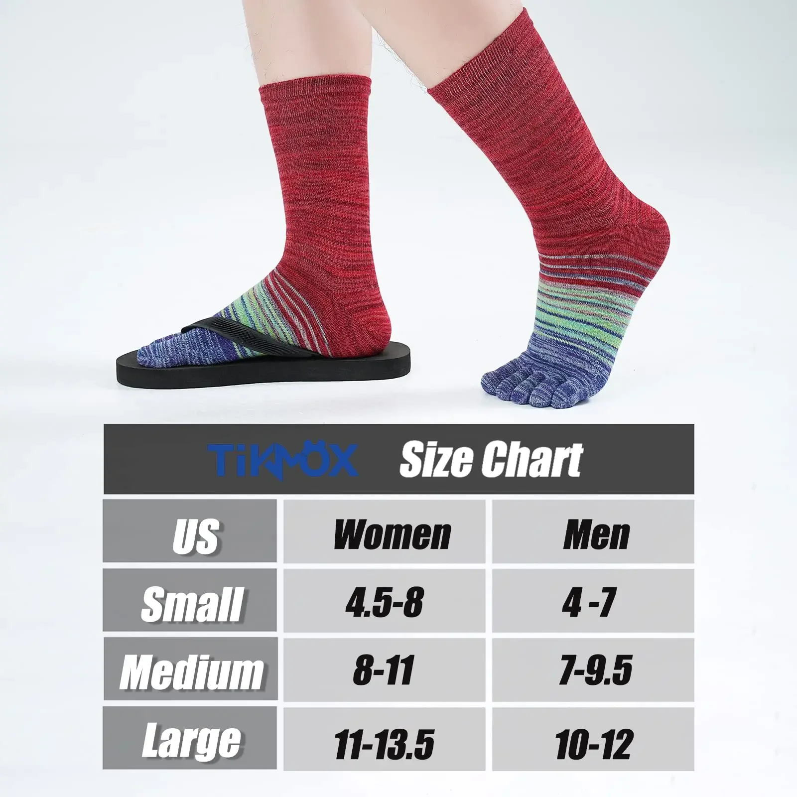 Toe Socks for Women Men Colorful Ankle/Crew Running Socks Cotton Five Finger Socks (3-6 Pairs)