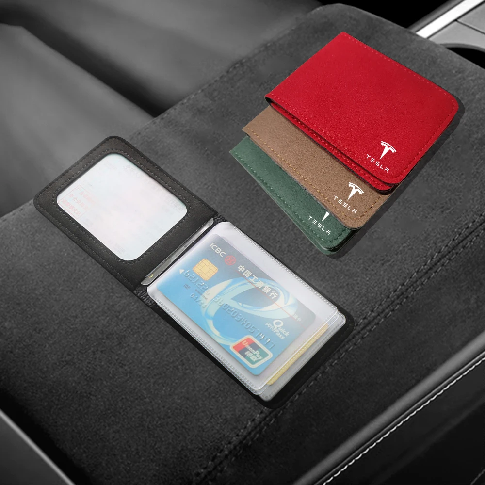 Car Styling Logo ID Card Driver License Package Wallet Car Accessories For Tesla Model 3 Model S Model X Model Y Roadster Invade