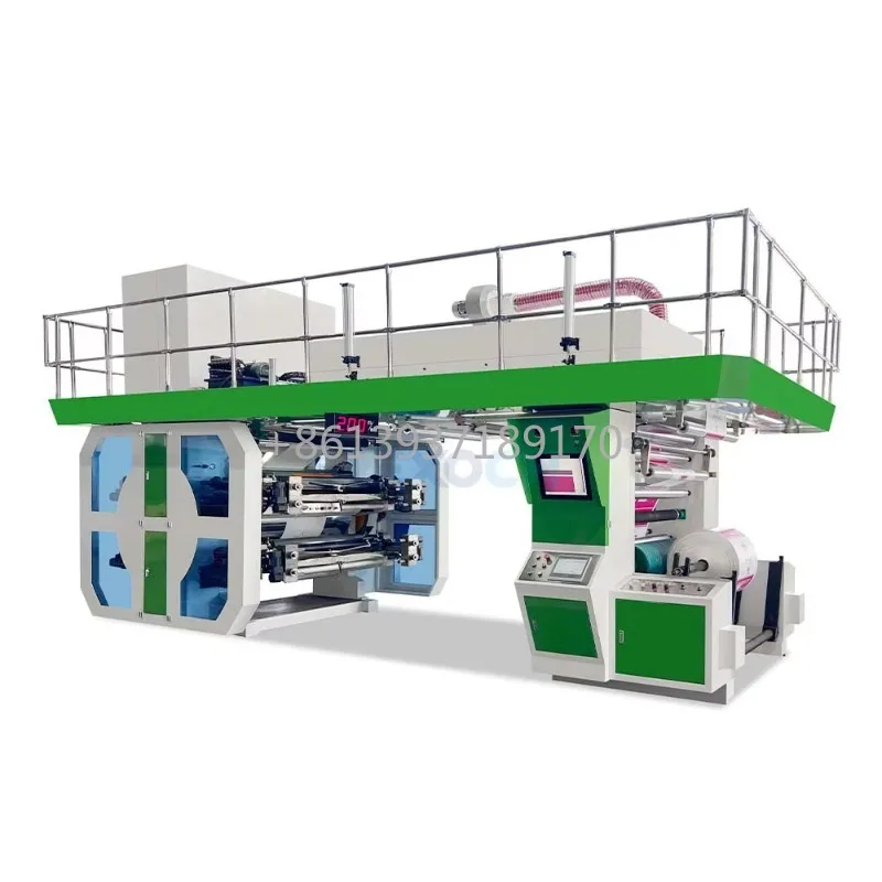 High-Quality 4-Color Satellite PP Woven Paper Bag Non-woven Fabric Flexographic Printer for Manufacturing