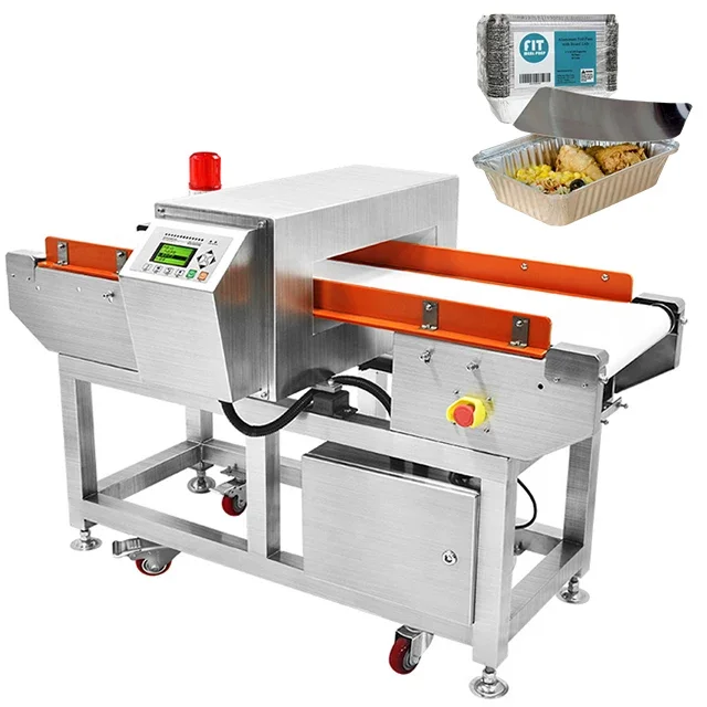 ForHigh Precision Detector De Metales Para Alimentos Food Metal Detector With Food Grade Conveyor Belt