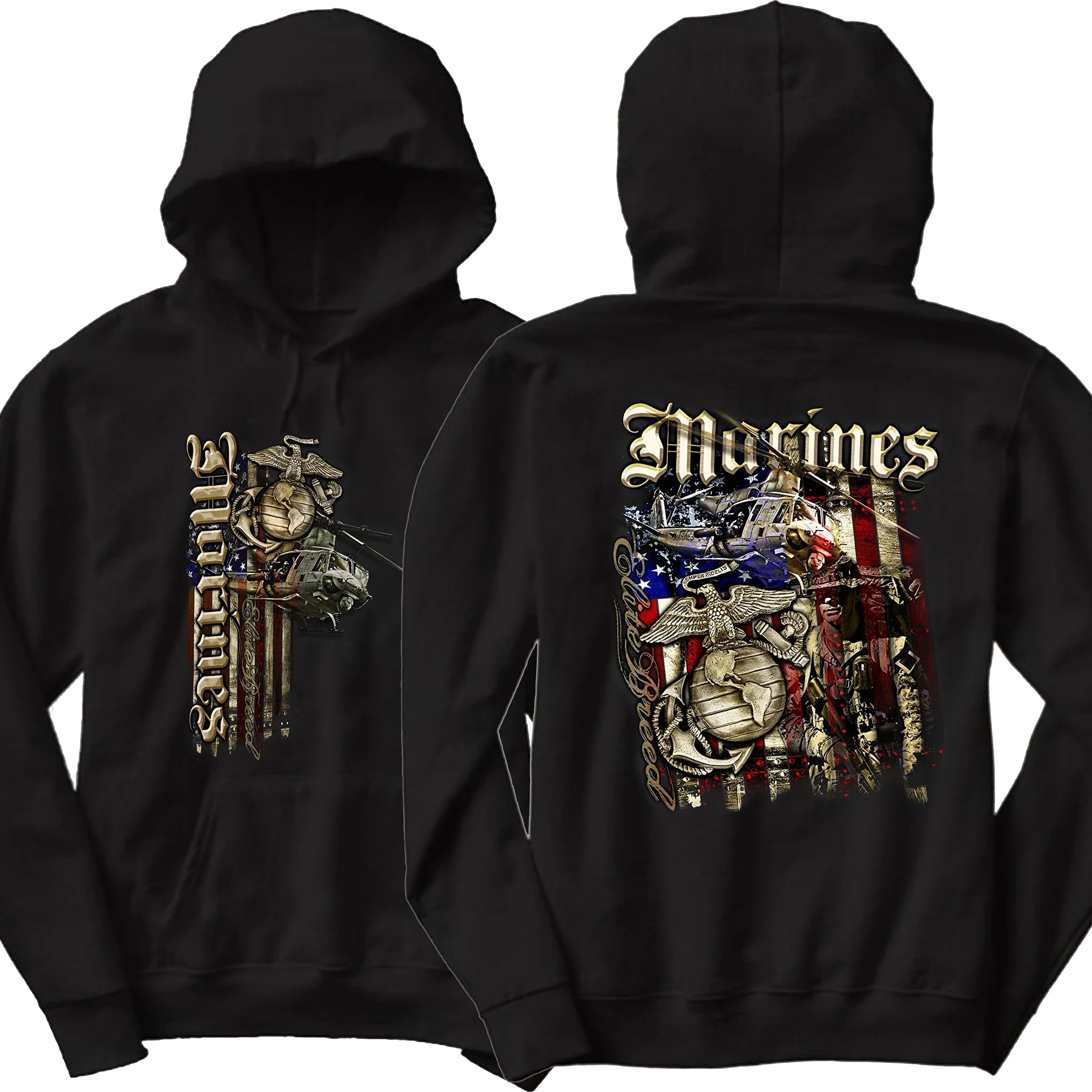 

USMC Marines Aerial Assault US Marine Corps Pullover Hoodie New 100% Cotton Comfortable Casual Mens Sweatshirt Streetwear
