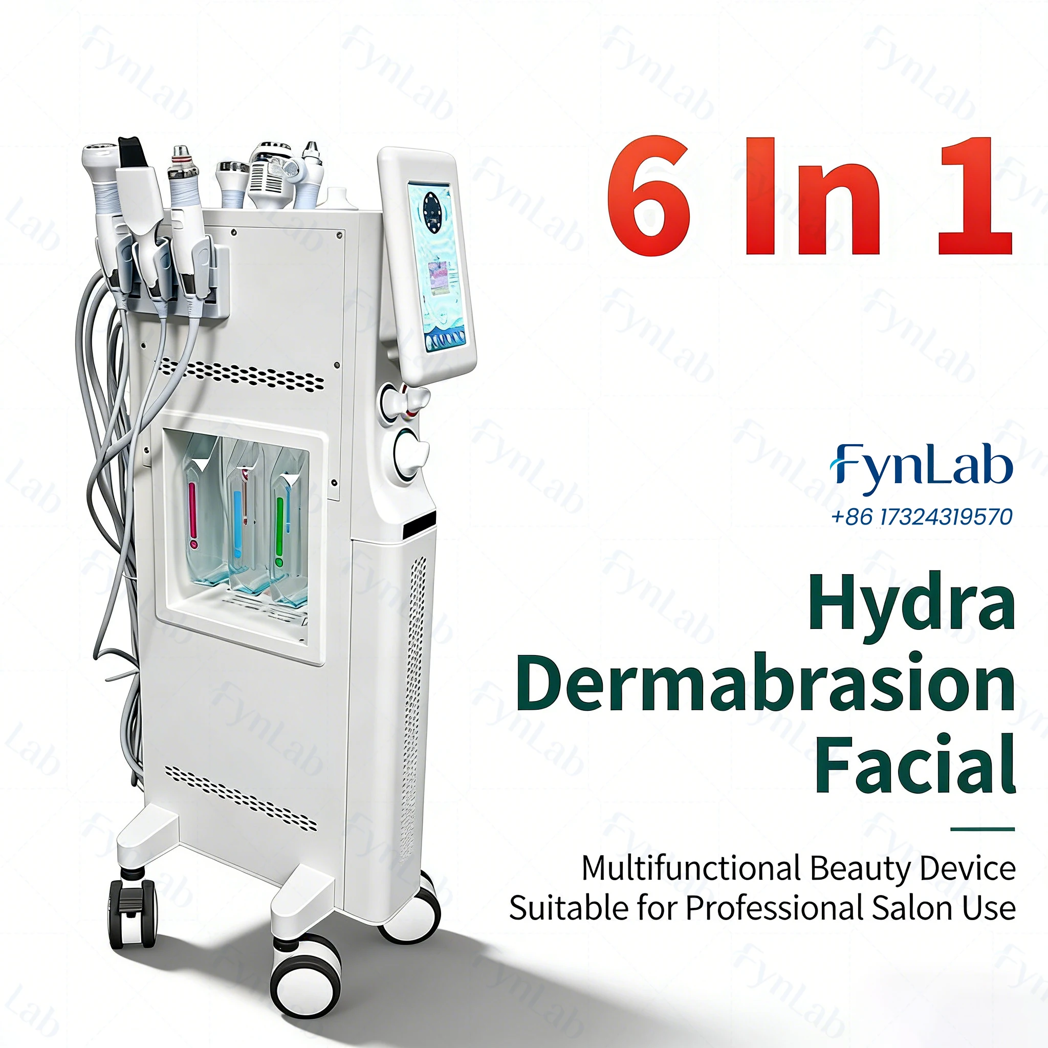 

6 in 1 Hydrodermabrasion Machine Aqua Peel Dermabrasion Facial Device RF Ultrasonic Skin Scrubber Oxygen Spray Beauty Equipment