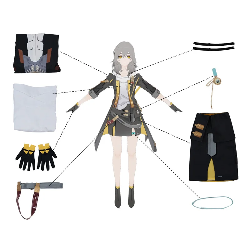 ROLECOS Game Honkai Star Rail Trailblazer Female Protagonist Cosplay Costume Stelle Women Dress Halloween Carnival Party Uniform