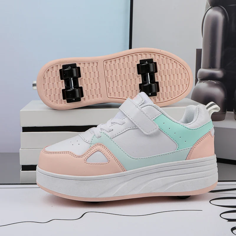 

Winter Heelys for Girls 2025 New: Invisible 4-Wheel Auto-Retractable Wear-Resistant Walking Shoes