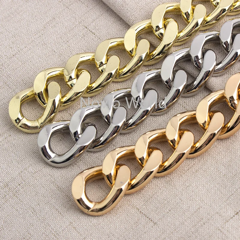 1-5 meters 22mm 6 colors K gold Light weight chain Straps for bags long shoulder strap chain