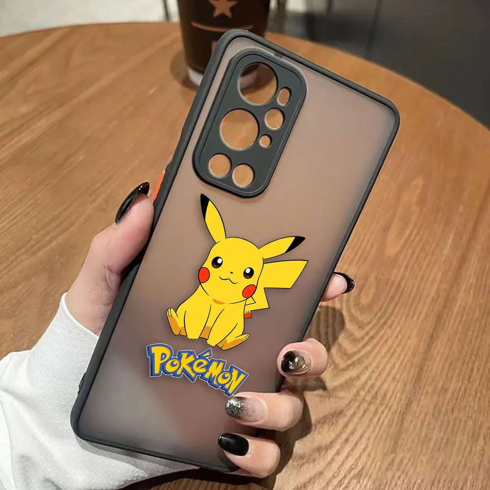 Matte Case for Oneplus 9 8T 8 7 7T 6 5T PRO NORD CE 2 N10 N100 5G Case Funda Coque Capa Shell Cover Anime Cute P-Pikachu