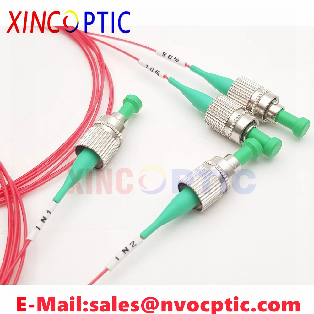 PM 2x2 Single Mode Mini 50:50 1/99 10/90 5/95 1550nm 1M FC APC Polarization Maintenance  0.9mm Fiber Optic FBT Coupler Splitter