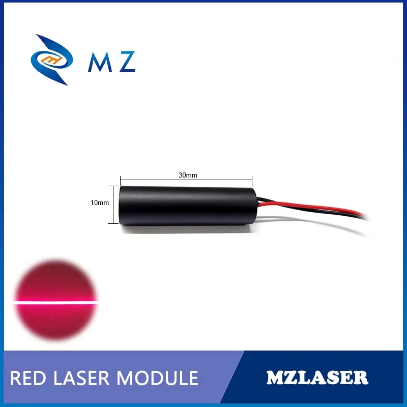 Red Line Laser Diode Module Compact Mini D10mm 650nm 100mw 110degrees Line Laser 3V Industrial Grade APC Drive Type