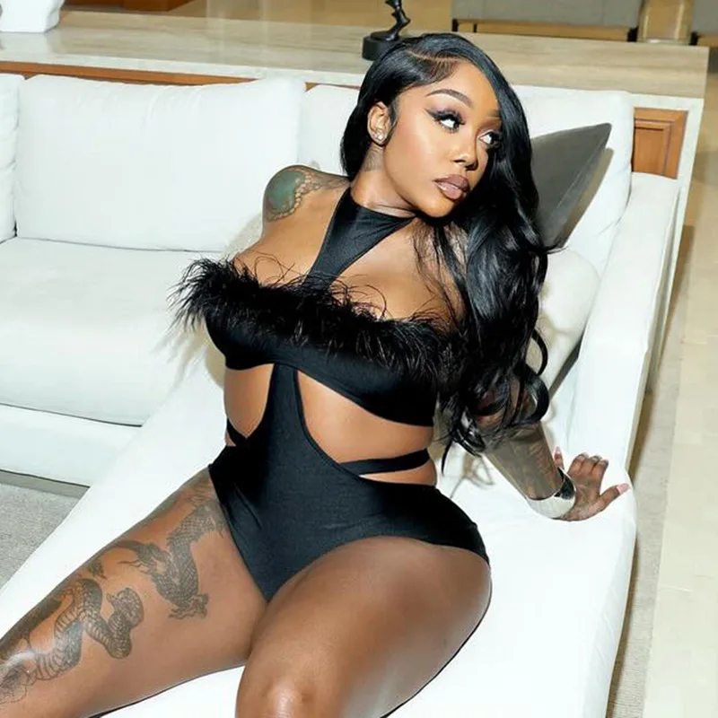 Sexy Lace Ruffle Jumpsuits One Piece Outfits 2025 Women Summer Clothes Romper Club Elegant Bodycon Luxury Backless Jumpsuits