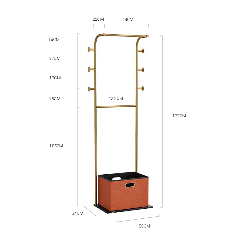 

Интернет-вешалка для знаменитостей с полкой от пола до потолка для хранения, простая современная креативная легкая роскошная подвесная спальня для гостиной