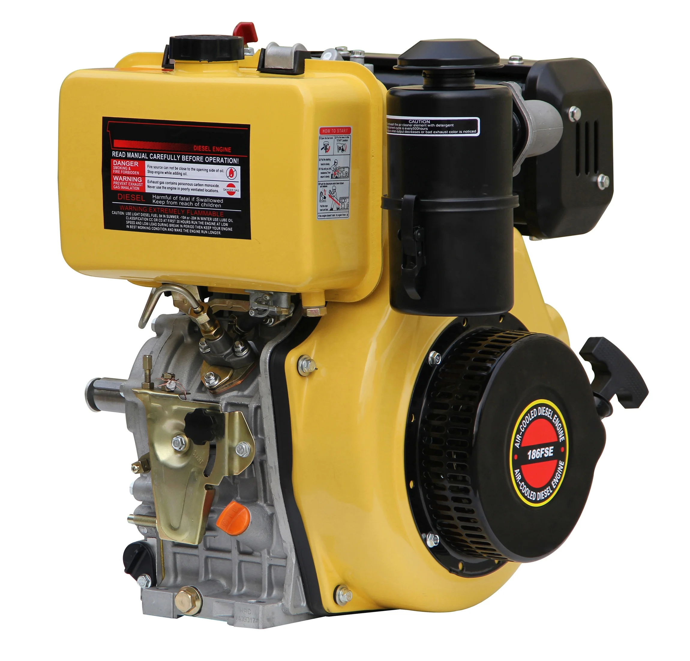 186Fa Air Cooled 4-Stroke Single Cylinder 10Hp Diesel Engine